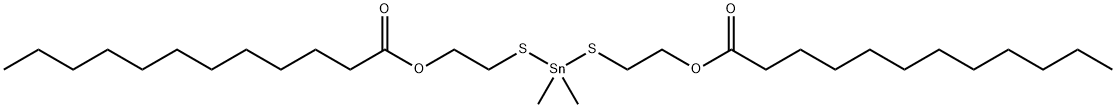 (디메틸스탄닐렌)비스(티오에틸렌)디라우레이트 구조식 이미지