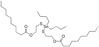 (dibutylstannylene)bis(thio-2,1-ethanediyl) didecanoate  구조식 이미지