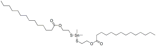 (dimethylstannylene)bis(thioethylene) dimyristate 구조식 이미지