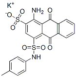 1-아미노-9,10-디히드로-4-[[(4-메틸페닐)아미노]술포닐]-9,10-디옥소-2-안트라센술폰산칼륨염 구조식 이미지