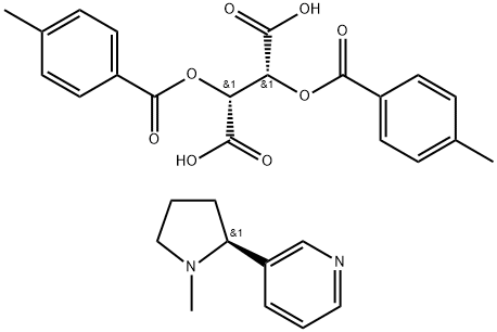 S-(-)-3-(1-메틸-2-피롤리디닐)피리디늄M(+)-디-p-톨루오일주석산염 구조식 이미지