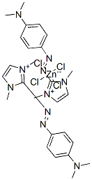 bis[2-[[4-(dimethylamino)phenyl]azo]-1,3-dimethyl-1H-imidazolium] tetrachlorozincate(2-) 구조식 이미지