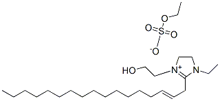 1-ethyl-2-(2-heptadecenyl)-4,5-dihydro-3-(2-hydroxyethyl)-1H-imidazolium ethyl sulphate 구조식 이미지