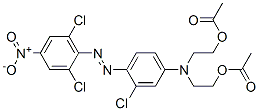 2,2'-[[3-chloro-4-[(2,6-dichloro-4-nitrophenyl)azo]phenyl]imino]bisethyl diacetate 구조식 이미지