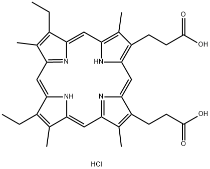 MESOPORPHYRIN IX DIHYDROCHLORIDE Structure