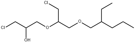 1-Chloro-3-[2-chloro-1-[[(2-ethylpentyl)oxy]methyl]ethoxy]-2-propanol 구조식 이미지