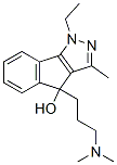 1,4-Dihydro-4-(3-dimethylaminopropyl)-1-ethyl-3-methylindeno[1,2-c]pyrazol-4-ol 구조식 이미지