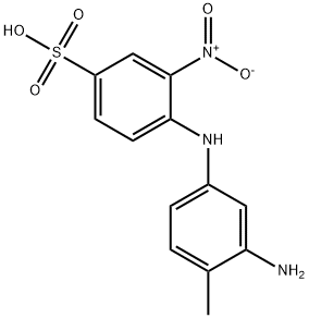 4-[(3-amino-p-tolyl)amino]-3-nitrobenzenesulphonic acid Structure