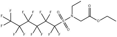 ethyl N-ethyl-N-[(tridecafluorohexyl)sulphonyl]glycinate 구조식 이미지