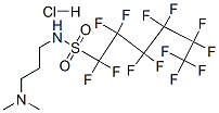 N-[3-(dimethylamino)propyl]tridecafluorohexanesulphonamide monohydrochloride 구조식 이미지