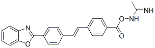 N-[[4-[2-[4-(benzoxazol-2-yl)phenyl]vinyl]benzoyl]oxy]acetamidine 구조식 이미지
