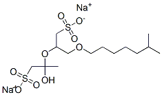 2-Hydroxy-2-[1-[(6-methylheptyloxy)methyl]-2-sulfoethoxy]-1-propanesulfonic acid disodium salt 구조식 이미지