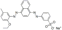 sodium 3-[[4-[(2-ethoxy-5-methylphenyl)azo]-1-naphthyl]azo]benzenesulphonate 구조식 이미지