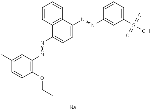 sodium 3-[[4-[(2-ethoxy-5-methylphenyl)azo]-1-naphthyl]azo]benzenesulphonate 구조식 이미지