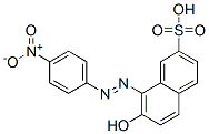 7-hydroxy-8-[(4-nitrophenyl)azo]naphthalene-2-sulphonic acid 구조식 이미지