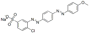 4-Chloro-3-[[4-[(4-methoxyphenyl)azo]phenyl]azo]benzenesulfonic acid sodium salt 구조식 이미지