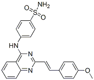 4-[[2-[2-(4-methoxyphenyl)ethenyl]quinazolin-4-yl]amino]benzenesulfona mide 구조식 이미지