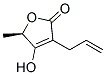 2(5H)-Furanone, 4-hydroxy-5-methyl-3-(2-propenyl)-, (5R)- (9CI) 구조식 이미지