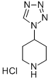4-(1H-Tetrazol-1-yl)piperidine hydrochloride 구조식 이미지