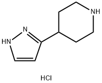 Piperidine, 4-(1H-pyrazol-3-yl)-, dihydrochloride 구조식 이미지