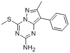 7-METHYL-4-(METHYLTHIO)-8-PHENYLPYRAZOLO[1,5-A][1,3,5]TRIAZIN-2-AMINE 구조식 이미지