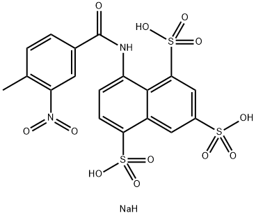 trisodium 8-[(4-methyl-3-nitrobenzoyl)amino]naphthalene-1,3,5-trisulphonate 구조식 이미지