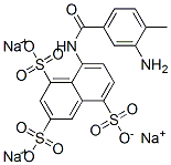 trisodium 8-[(3-amino-4-methylbenzoyl)amino]naphthalene-1,3,5-trisulphonate 구조식 이미지