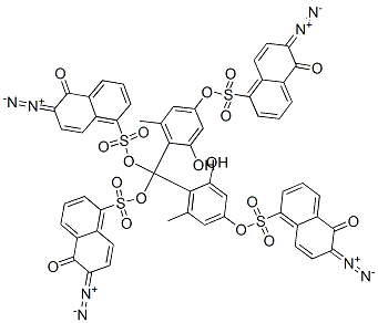 methylenebis(3-hydroxy-5-methyl-4,1-phenylene) tetrakis(6-diazo-5,6-dihydro-5-oxonaphthalene-1-sulphonate) Structure