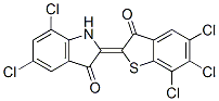 5,7-dichloro-1,2-dihydro-2-(5,6,7-trichloro-3-oxobenzo[b]thien-2(3H)-ylidene)-3H-indol-3-one  구조식 이미지