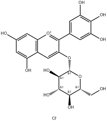 DELPHINIDIN-3-GLUCOSIDE 구조식 이미지