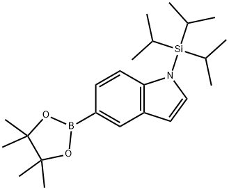 5-(4,4,5,5-TETRAMETHYL-1,3,2-DIOXABOROLAN-2-YL)-1-(TRIISOPROPYLSILYL)-1H-INDOLE 구조식 이미지