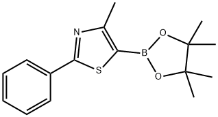 4-METHYL-2-PHENYL-5-(4,4,5,5-TETRAMETHYL-1,3,2-DIOXABOROLAN-2-YL)-1,3-THIAZOLE Structure