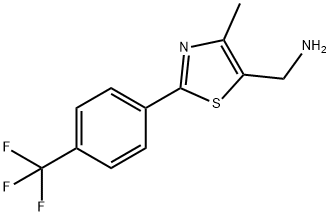 (4-METHYL-2-[4-(TRIFLUOROMETHYL)PHENYL]-1,3-THIAZOL-5-YL)METHANAMINE Structure