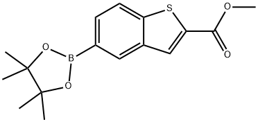 METHYL 5-(4,4,5,5-TETRAMETHYL-1,3,2-DIOXABOROLAN-2-YL)-1-BENZOTHIOPHENE-2-CARBOXYLATE Structure