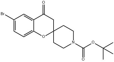 TERT-BUTYL6-BROMO-4-OXO-3,4-DIHYDRO-1'H-SPIRO[CHROMENE-2,4'-PIPERIDINE!-1'-CARBOXY Structure
