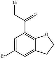 2-BROMO-1-(5-BROMO-2,3-DIHYDRO-1-BENZOFURAN-7-YL)ETHANONE 구조식 이미지