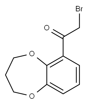 2-BROMO-1-(3,4-DIHYDRO-2H-1,5-BENZODIOXEPIN-6-YL)-1-ETHANONE 구조식 이미지