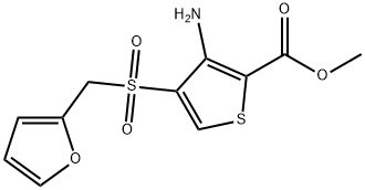 METHYL 3-AMINO-4-[(2-FURYLMETHYL)SULFONYL]THIOPHENE-2-CARBOXYLATE Structure