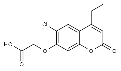 (6-CHLORO-4-ETHYL-2-OXO-2H-CHROMEN-7-YLOXY)-ACETIC ACID 구조식 이미지