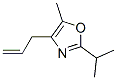 Oxazole, 5-methyl-2-(1-methylethyl)-4-(2-propenyl)- (9CI) 구조식 이미지