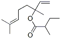 2-Methylbutyric acid 1-ethenyl-1,5-dimethyl-4-hexenyl ester Structure