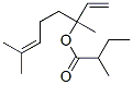 2-Methylbutyric acid 1-ethenyl-1,5-dimethyl-4-hexenyl ester 구조식 이미지