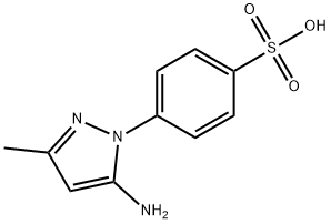 4-(5-Amino-3-methyl-1H-pyrazol-1-yl)benzenesulfonic acid 구조식 이미지