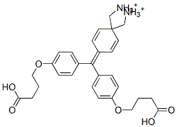 [4-[bis[4-(3-carboxypropoxy)phenyl]methylene]cyclohexa-2,5-dien-1-ylidene]dimethylammonium 구조식 이미지