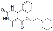 1,2,3,4-Tetrahydro-6-methyl-2-oxo-4-phenyl-5-pyrimidinecarboxylic acid 2-(piperidino)ethyl ester 구조식 이미지