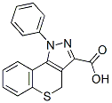 1-Phenyl-1,4-dihydrothiochromeno[4,3-c]pyrazole-3-carboxylic acid Structure