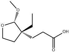 3-Furanpropanoicacid,3-ethyltetrahydro-2-methoxy-,(2S,3R)-(9CI) Structure