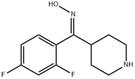 (Z)-(2,4-Difluorophenyl)-4-piperidinylmethanone oxime Structure