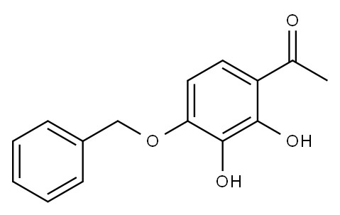 1-(4-(benzyloxy)-2,3-dihydroxyphenyl)ethanone 구조식 이미지