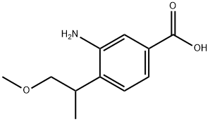 Benzoic acid, 3-amino-4-(2-methoxy-1-methylethyl)- (9CI) Structure